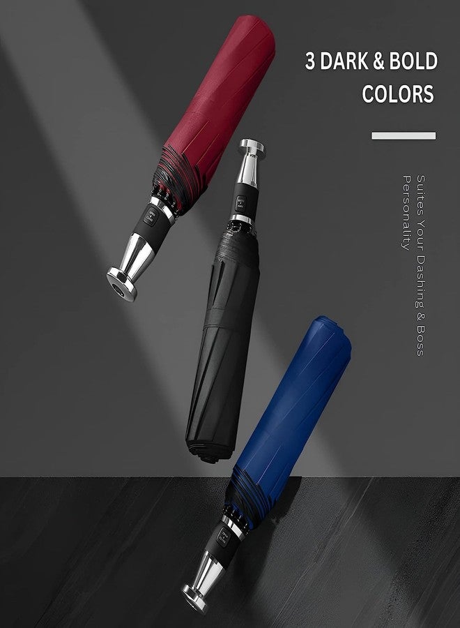 سكاي زون مظلة - مظلة سفر مقاومة للرياح - مظلة واقية من الشمس، صغيرة الحجم، تفتح وتغلق تلقائيًا، خفيفة الوزن - متينة، جيدة التهوية، محمولة - مظلات قابلة للطي للمطر - للرجال والنساء - Image 3